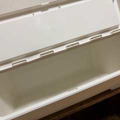 収納ボックス　白　ホワイト　キャリコ　収納ケース　蓋ありの画像