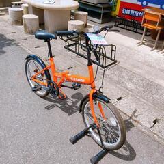 折りたたみ自転車 FIELD CHAMP フィールドチャンプ オレンジ 20インチ 【こちらは店舗です。浜村鹿野温泉ICから3分 買取本舗 宮本リサイクル 営業時間9～19時 定休日水曜のみ←連絡できませんm(_ _)m】の画像