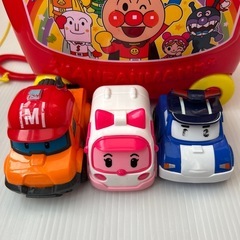 中古品　ロボカーポリー　変形ロボット　6体セット　知育玩具の画像