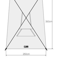 【新品・仮設営のみ】FIELDOOR 完全遮光カーサイドタープ2.5m×3.5mの画像