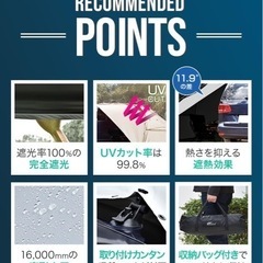 【新品・仮設営のみ】FIELDOOR 完全遮光カーサイドタープ2.5m×3.5mの画像