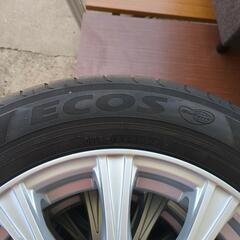 ホイル付きタイヤ YOKOHAMA ECOS ジョーカーアルミホイール 185/65R15 88R 7～8分山【こちらは店舗です。浜村鹿野温泉ICから3分 買取本舗 宮本リサイクル 営業時間9～19時 定休日水曜のみ←連絡できませんm(_ _)m】  の画像
