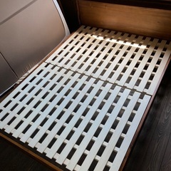 【ニトリ】天然木アカシアベッドフレーム　ダブルの画像