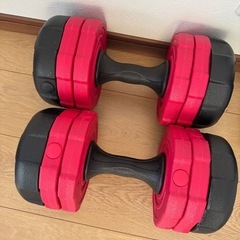 ベンチ、ダンベル、マットセットの画像