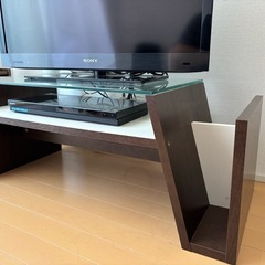 【あげます】ガラス天板　テレビ台の画像