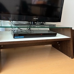 【あげます】ガラス天板　テレビ台の画像