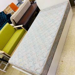 フランスベッド シングルベッド ホワイト 引き出し付き マットレスセットの画像