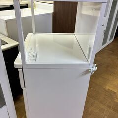 【ジャングルジャングル深井店】★レンジ台 ホワイト　白　キッチン家具　家具　クリーニング済　堺市（中区 堺区 東区 西区 南区 北区）和泉市 河内長野市 富田林市 松原市 狭山市  深井　【FU2480】の画像