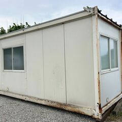 3.4坪●KOMATSU コマツハウス、プレハブ、ユニットハウス、SYSTEM UNIT●工場作業場.事務所.休憩室.休憩所.SANYOエアコン.鍵付き●福岡の画像