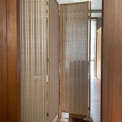 【ナチュラルカラー×4連タイプ】パーテーション／目隠し・間仕切りに×2本の画像