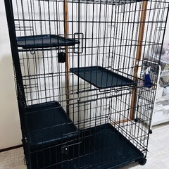 キャットケージ 3段　美品　猫用ケージ　　大型の画像