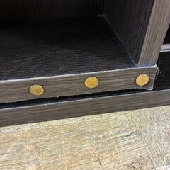 【ジャングルジャングル深井店】★スライドロー本棚　ブラウン　茶色　本棚　収納家具　家具　堺市（中区 堺区 東区 西区 南区 北区）和泉市 河内長野市 富田林市 松原市 狭山市 　深井　【FU2483】の画像
