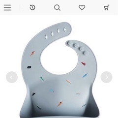 【美品】mushie シリコンヒブお食事エプロン　定価3,300円の画像