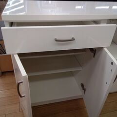 ★リユースのサカイつくば店★TK5935  レンジ台 ホワイト H82×D40×W100 クリーニング済みの画像