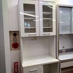 ★リユースのサカイつくば店★TK5936 ニトリ 食器棚 ホワイト H210×D42×W75 クリーニング済みの画像