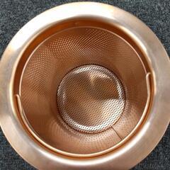 銅のキッチン用品  深型銅バスケット  銅トラップ  排水口  台所  シンクの画像