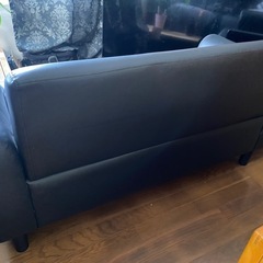 
ブラック合皮ソファ　美品 の画像