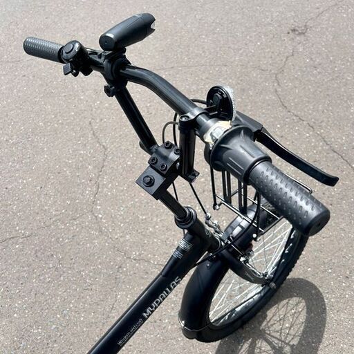 マイパラス 20インチ折り畳みセミファットバイク MF208 ブラック 6段