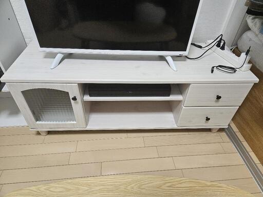 NITORI テレビボード 白 木製 収納付き フローリオ47 TVボード ニトリ ホワイト 木製 テレビ台 収納付き （TVボード フローリオ