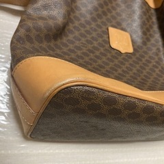 CELINE セリーヌ マカダム柄 巾着 ショルダー バッグ ブラウンの画像