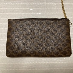 CELINE セリーヌ マカダム柄 巾着 ショルダー バッグ ブラウンの画像