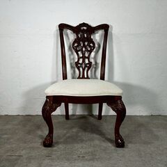『UNIQUEFURNITURE』 ユニークファニチェー ダイニングチェア リビングチェア チェア 椅子 イス チャペンデールスタイル マカボニー材 RWcha80の画像