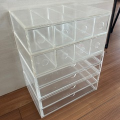 無印良品　MUJI アクリルケース　2段　4段　4セット　コレクションケースの画像