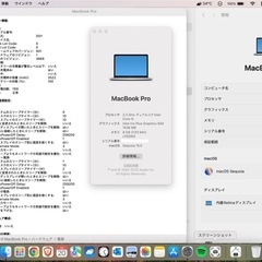【最終値下げ！】Apple MacBook Pro 13-inch Core i5/8GB/128GB/MacOS Sequoia/シルバーの画像