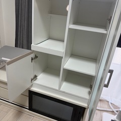【ホワイト　レンジ棚】の画像