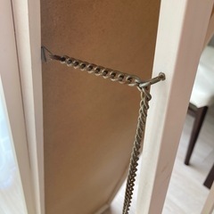 ✨美品✨おしゃれな彫刻アンティーク調スタンドミラー（ホワイト）の画像