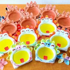 🌿🌺ハンドメイド・小物入れシーサー🌺🌿の画像