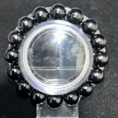 ブラックオニキス12mmブレスレット☪️15.5cmの画像
