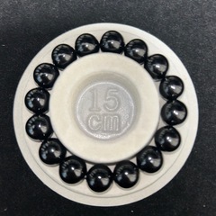 ブラックオニキス12mmブレスレット☪️15.5cmの画像