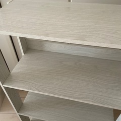 3段 木製 オープンラック 北欧 棚 ホワイト ナチュラル 白の画像