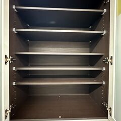 【ジャングルジャングル滋賀草津店】食器棚　ブラウン　　J-250773の画像