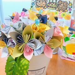 💐ハンドメイド花束(花瓶付き)💐の画像