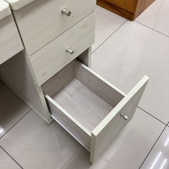1面ドレッサーデスク 3段引き出し アイボリーの画像