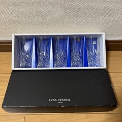 　未使用品　HOYA CRYSTALグラス5個セットの画像