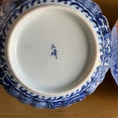 　お皿　小田壺　三峰陶器　 染付の画像