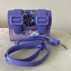 パープル　バッグの画像