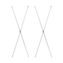 【美品】無印良品ステンレスユニットシェルフ・追加用帆立・中3本/クロスバー2セットの画像