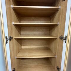 【ジャングルジャングル滋賀草津店】食器棚　ニトリ　ナチュラル　　J-250774　の画像