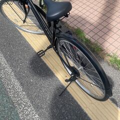 リサイクルショップどりーむ天保山店　No312　自転車　シティサイクル　27インチ　フラットハンドルで乗りやすい🎵　シンプル自転車の画像