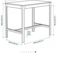 【美品】IKEA イケア テーブル 定価39,990円　ダークブラウンの画像