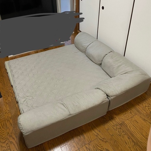 【値下げ中】【解体可能】グータラグ Guutarug ラグが洗えるコーナーローソファー 小