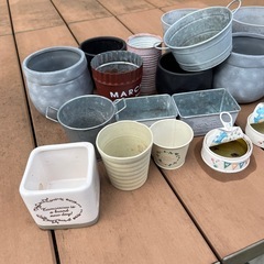 植木鉢　リメイク缶　まとめての画像