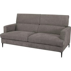 📣【配送料のみでお譲りします】3人掛けグレーモダンソファ🛋️ ※引越し先に搬入できず、泣く泣く手放します…！の画像