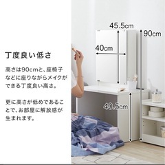 LOWYA(ロウヤ)ドレッサーテーブル　ロータイプドレッサー の画像