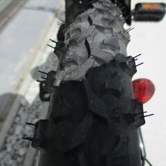 E389★16800円★整備済み 中古子供自転車 JrMTB　ブラック　LEDオートライト　６段【22インチ 】の画像