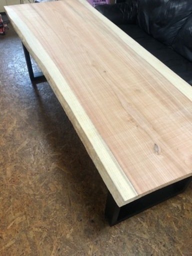 新品 大特価 一枚板ダイニングテーブル 220cm 近場配送無料